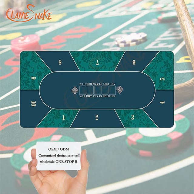 Wasserdichte 70 x 35 Zoll Texas Hold'em Pokermatte f&uuml;r den Tisch