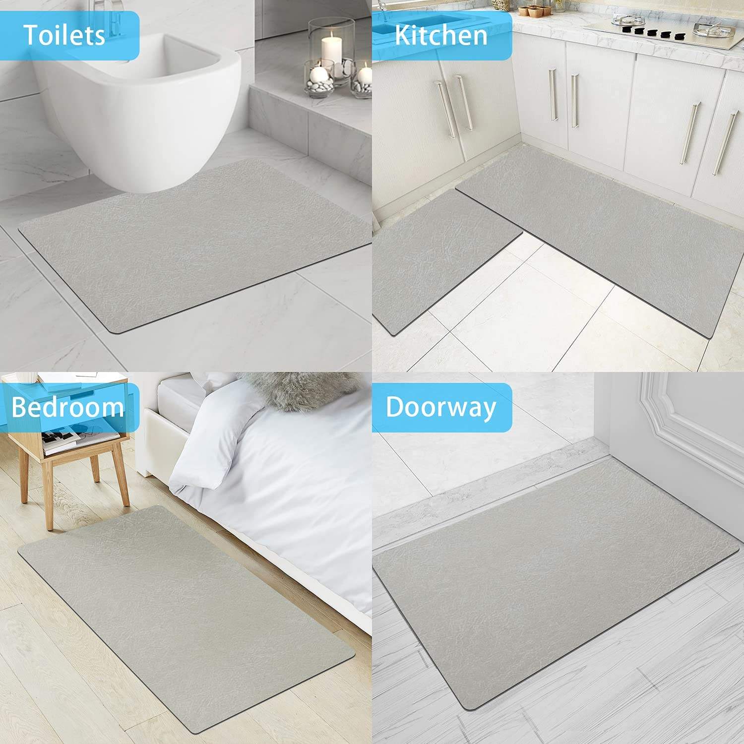 Natuurrubber blanco badmat antislip superabsorberende vloermat