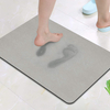 Tapis de bain vierge en caoutchouc naturel, tapis de sol super absorbant antid&eacute;rapant